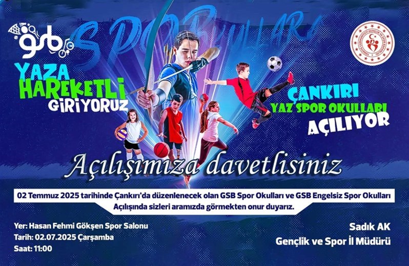 Çankırı GSB Yaz Spor Okulları Törenle Açılıyor